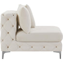  Manufacturer Color_Cream -- Tremblay Cream Velvet Upholstered Modular Armless Chair IMAGE 14