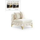  Manufacturer Color_Cream -- Tremblay Cream Velvet Upholstered Modular Armless Chair IMAGE 1