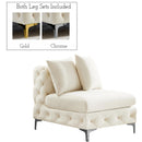  Manufacturer Color_Cream -- Tremblay Cream Velvet Upholstered Modular Armless Chair IMAGE 2