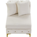  Manufacturer Color_Cream -- Tremblay Cream Velvet Upholstered Modular Armless Chair IMAGE 7