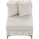  Manufacturer Color_Cream -- Tremblay Cream Velvet Upholstered Modular Armless Chair IMAGE 8
