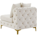  Manufacturer Color_Cream -- Tremblay Cream Velvet Upholstered Modular Armless Chair IMAGE 9