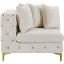  Manufacturer Color_Cream -- Tremblay Cream Velvet Upholstered Modular Corner Chair IMAGE 11