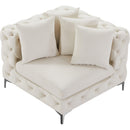  Manufacturer Color_Cream -- Tremblay Cream Velvet Upholstered Modular Corner Chair IMAGE 6