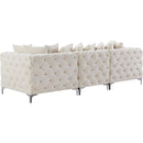  Manufacturer Color_Cream -- Tremblay 109" Cream Velvet Upholstered 3 pc Modular Sofa IMAGE 10