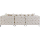  Manufacturer Color_Cream -- Tremblay 109" Cream Velvet Upholstered 3 pc Modular Sofa IMAGE 12