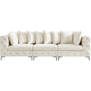  Manufacturer Color_Cream -- Tremblay 109" Cream Velvet Upholstered 3 pc Modular Sofa IMAGE 6