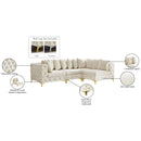  Manufacturer Color_Cream -- Tremblay 109" Cream Velvet Upholstered 4 pc Modular Sectional IMAGE 14