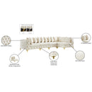  Manufacturer Color_Cream -- Tremblay 139" Cream Velvet Upholstered 5 pc Modular Sectional IMAGE 14