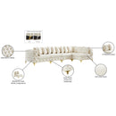 Meridian Tremblay Cream Velvet Modular Sectional IMAGE 14