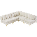  Manufacturer Color_Cream -- Tremblay 99" Cream Velvet Upholstered 5 pc Modular Sectional IMAGE 5