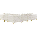  Manufacturer Color_Cream -- Tremblay 139" Cream Velvet Upholstered 6 pc Modular Sectional IMAGE 11