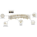  Manufacturer Color_Cream -- Tremblay 139" Cream Velvet Upholstered 6 pc Modular Sectional IMAGE 14