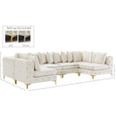  Manufacturer Color_Cream -- Tremblay 139" Cream Velvet Upholstered 6 pc Modular Sectional IMAGE 15