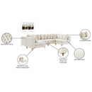 Manufacturer Color_Cream -- Tremblay 139" Cream Velvet Upholstered 6 pc Modular Sectional IMAGE 16