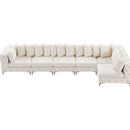  Manufacturer Color_Cream -- Tremblay 169" Cream Velvet Upholstered 6 pc Modular Sectional IMAGE 16