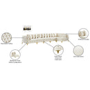  Manufacturer Color_Cream -- Tremblay 169" Cream Velvet Upholstered 6 pc Modular Sectional IMAGE 18
