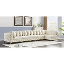  Manufacturer Color_Cream -- Tremblay 169" Cream Velvet Upholstered 6 pc Modular Sectional IMAGE 3