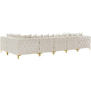  Manufacturer Color_Cream -- Tremblay 169" Cream Velvet Upholstered 7 pc Modular Sectional IMAGE 11