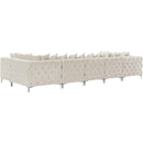  Manufacturer Color_Cream -- Tremblay 169" Cream Velvet Upholstered 7 pc Modular Sectional IMAGE 12