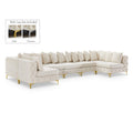  Manufacturer Color_Cream -- Tremblay 169" Cream Velvet Upholstered 7 pc Modular Sectional IMAGE 1