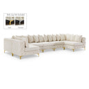  Manufacturer Color_Cream -- Tremblay 169" Cream Velvet Upholstered 7 pc Modular Sectional IMAGE 1