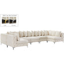  Manufacturer Color_Cream -- Tremblay 169" Cream Velvet Upholstered 7 pc Modular Sectional IMAGE 2