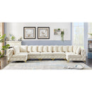  Manufacturer Color_Cream -- Tremblay 169" Cream Velvet Upholstered 7 pc Modular Sectional IMAGE 3