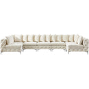  Manufacturer Color_Cream -- Tremblay 169" Cream Velvet Upholstered 7 pc Modular Sectional IMAGE 6