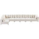  Manufacturer Color_Cream -- Tremblay 198" Cream Velvet Upholstered 7 pc Modular Sectional IMAGE 14