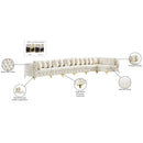 Meridian Tremblay Cream Velvet Modular Sectional IMAGE 18