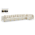  Manufacturer Color_Cream -- Tremblay 198" Cream Velvet Upholstered 7 pc Modular Sectional IMAGE 1