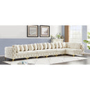  Manufacturer Color_Cream -- Tremblay 198" Cream Velvet Upholstered 7 pc Modular Sectional IMAGE 3