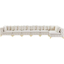  Manufacturer Color_Cream -- Tremblay 198" Cream Velvet Upholstered 7 pc Modular Sectional IMAGE 5