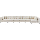  Manufacturer Color_Cream -- Tremblay 198" Cream Velvet Upholstered 7 pc Modular Sectional IMAGE 6