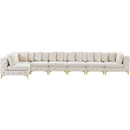  Manufacturer Color_Cream -- Tremblay 198" Cream Velvet Upholstered 7 pc Modular Sectional IMAGE 7