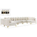  Manufacturer Color_Cream -- Tremblay 169" Cream Velvet Upholstered 7 pc Modular Sectional IMAGE 15