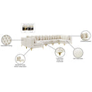  Manufacturer Color_Cream -- Tremblay 169" Cream Velvet Upholstered 7 pc Modular Sectional IMAGE 16