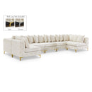  Manufacturer Color_Cream -- Tremblay 169" Cream Velvet Upholstered 7 pc Modular Sectional IMAGE 1