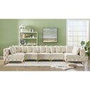  Manufacturer Color_Cream -- Tremblay 169" Cream Velvet Upholstered 7 pc Modular Sectional IMAGE 3