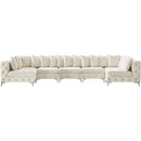  Manufacturer Color_Cream -- Tremblay 169" Cream Velvet Upholstered 7 pc Modular Sectional IMAGE 6