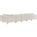  Manufacturer Color_Cream -- Tremblay 169" Cream Velvet Upholstered 7 pc Modular Sectional IMAGE 7