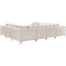  Manufacturer Color_Cream -- Tremblay 139" Cream Velvet Upholstered 8 pc Modular Sectional IMAGE 10