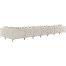  Manufacturer Color_Cream -- Tremblay 228" Cream Velvet Upholstered 8 pc Modular Sectional IMAGE 10