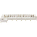  Manufacturer Color_Cream -- Tremblay 228" Cream Velvet Upholstered 8 pc Modular Sectional IMAGE 13