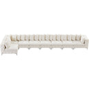  Manufacturer Color_Cream -- Tremblay 228" Cream Velvet Upholstered 8 pc Modular Sectional IMAGE 14