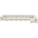  Manufacturer Color_Cream -- Tremblay 228" Cream Velvet Upholstered 8 pc Modular Sectional IMAGE 15