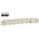  Manufacturer Color_Cream -- Tremblay 228" Cream Velvet Upholstered 8 pc Modular Sectional IMAGE 17