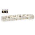  Manufacturer Color_Cream -- Tremblay 228" Cream Velvet Upholstered 8 pc Modular Sectional IMAGE 1