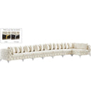  Manufacturer Color_Cream -- Tremblay 228" Cream Velvet Upholstered 8 pc Modular Sectional IMAGE 2